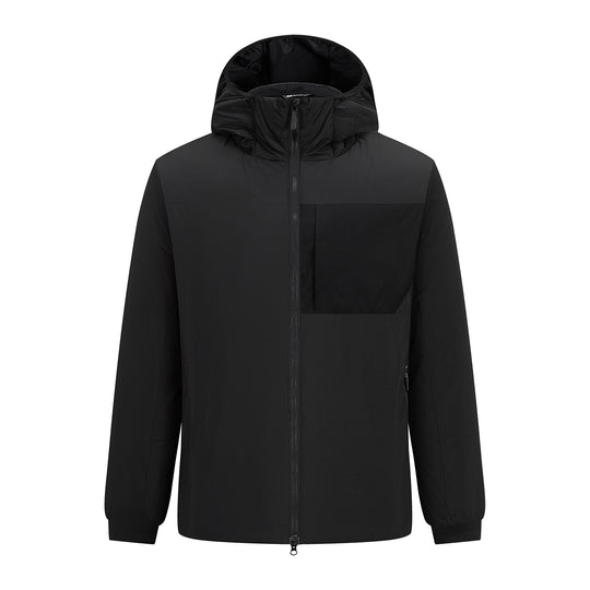 Herren Leichter Kapuzen-Urbanparka mit Zwei-Wege-Reißverschluss und Brusttasche Nord Taschen
