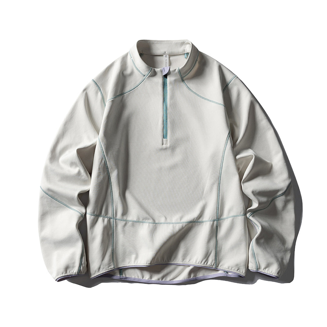 Unisex Halbzip-Fleecepullover mit Stehkragen, Flachnähten und verstellbarem Saum Nord Taschen