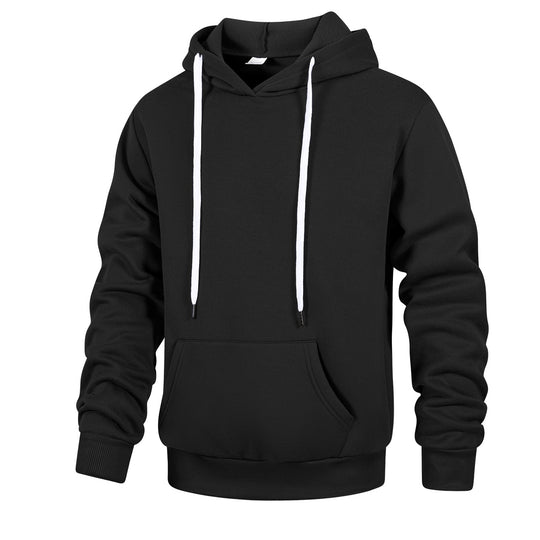 Herren Kapuzenpullover aus French‑Terry mit Kängurutasche & geripptem Saum Nord Taschen