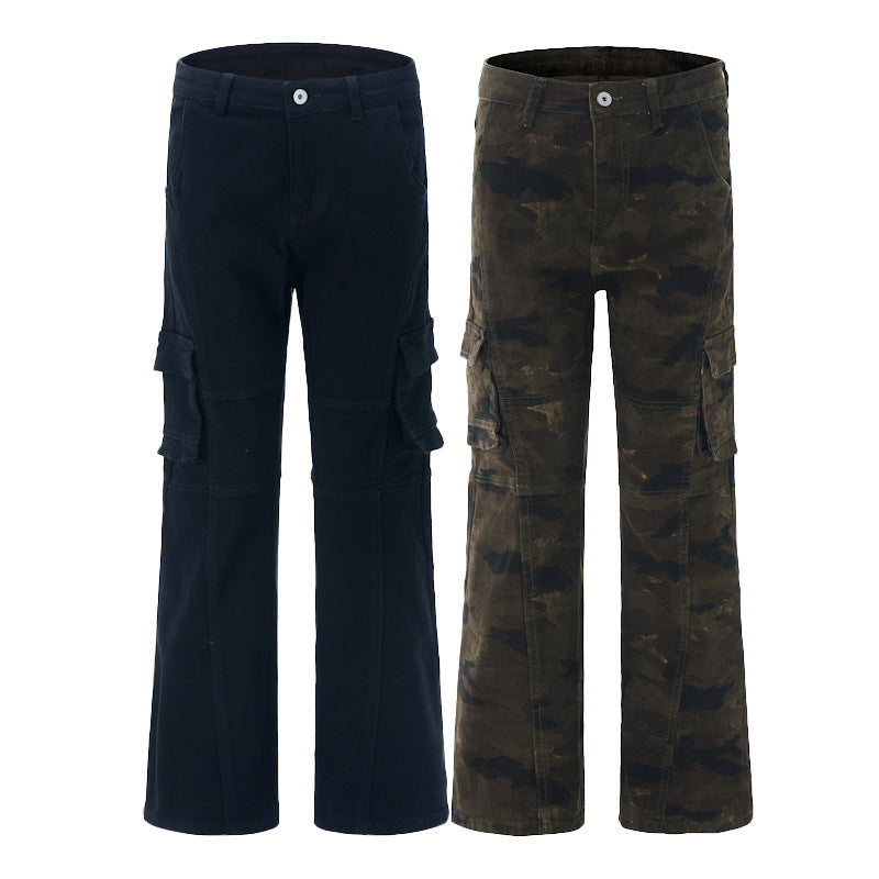 Damen Cargohose im Flared-Cut mit Utility-Taschen und verlängertem Saum Nord Taschen