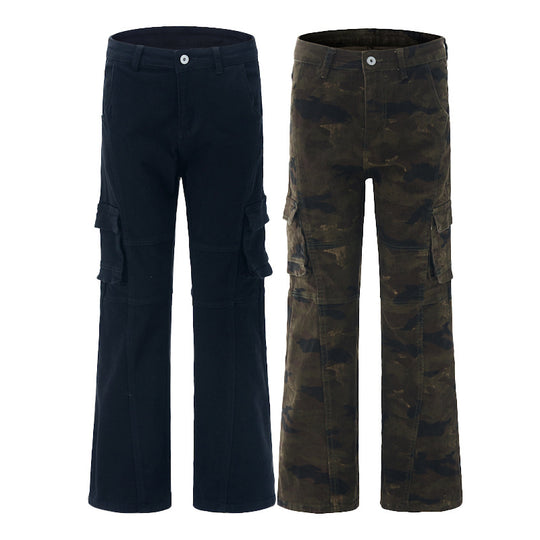 Damen Cargohose im Flared-Cut mit Utility-Taschen und verlängertem Saum Nord Taschen
