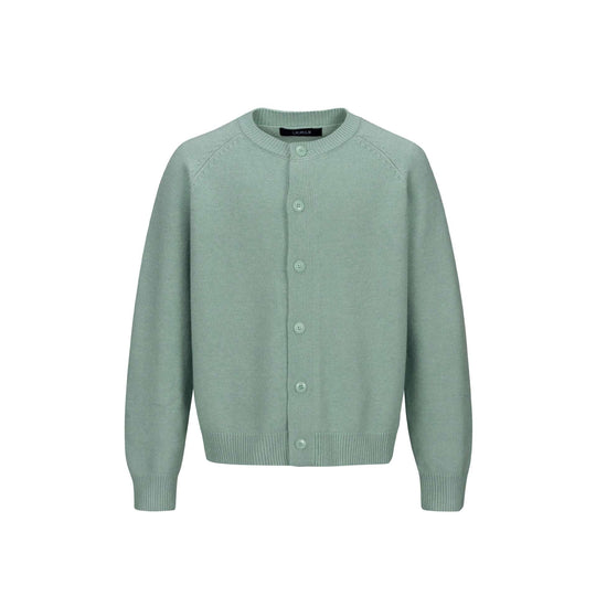 Damen Feiner Rundhals-Cardigan mit Raglanärmeln und verdeckter Knopfleiste Nord Taschen