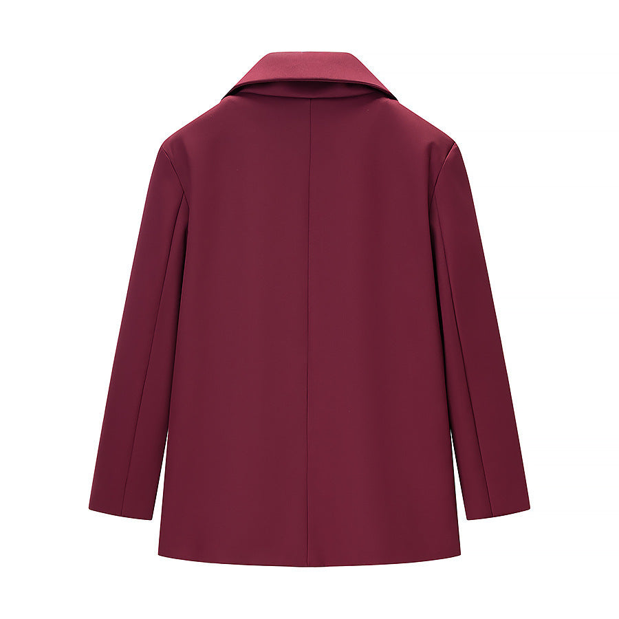 Damen Taillierter Ein-Knopf-Blazer mit softem Revers, gefütterter Innenseite und Pattentaschen Nord Taschen