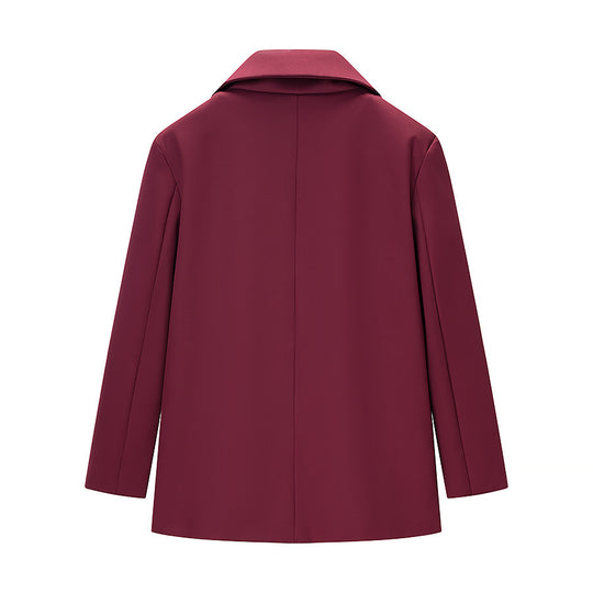 Damen Taillierter Ein-Knopf-Blazer mit softem Revers, gefütterter Innenseite und Pattentaschen Nord Taschen