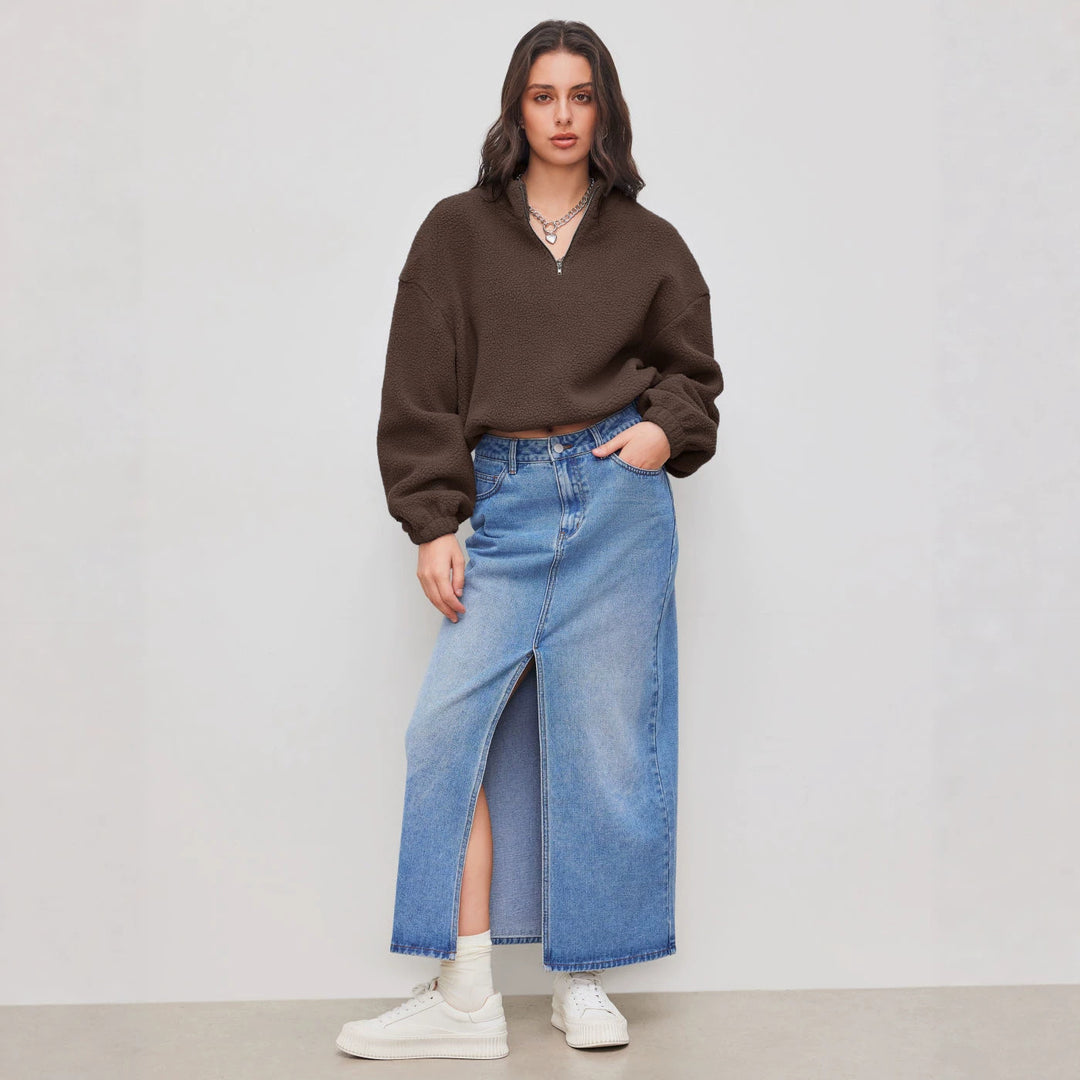 Damen Weiches und lässiges Sweatshirt Nord Taschen