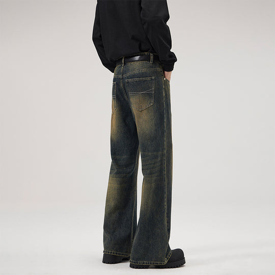 Herren Baggy-Denimhose mit extra weitem Bein und Vintage-Waschung Nord Taschen