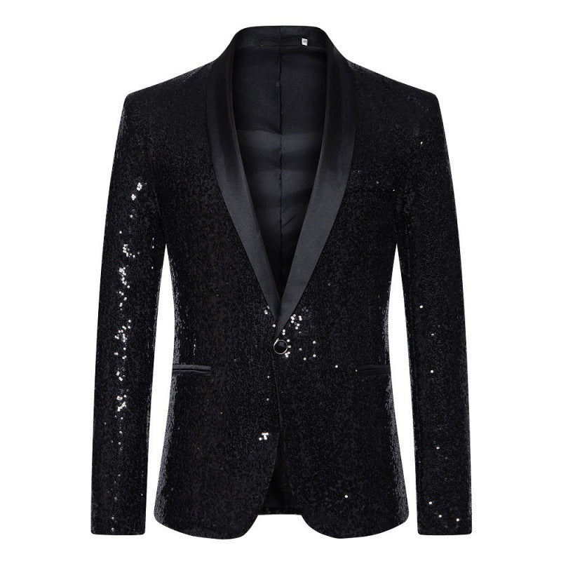 Nord Taschen Herren Pailletten-Blazer mit Schalkragen