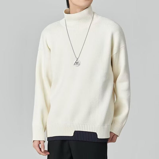Herren Modischer Rollkragenpullover aus Grobstrick Nord Taschen