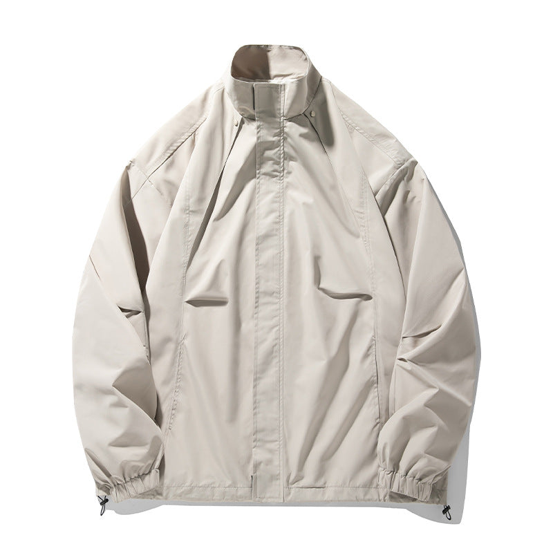 Unisex Leichte technische Windbreaker‑Jacke mit Stehkragen, verdecktem Reißverschluss und verstellbarem Saum Nord Taschen