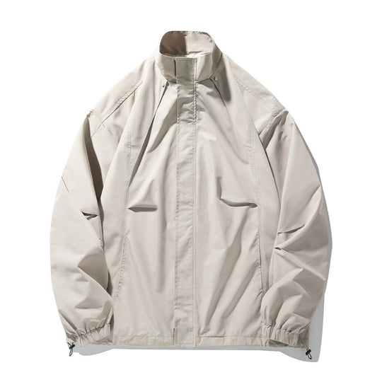 Unisex Leichte technische Windbreaker‑Jacke mit Stehkragen, verdecktem Reißverschluss und verstellbarem Saum Nord Taschen