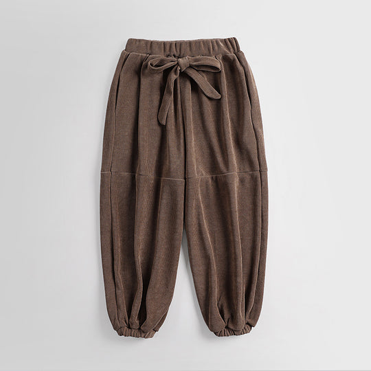 Damen Ripp-Joggerhose mit Tunnelzug hohem Bund und elastischen Bündchen Nord Taschen