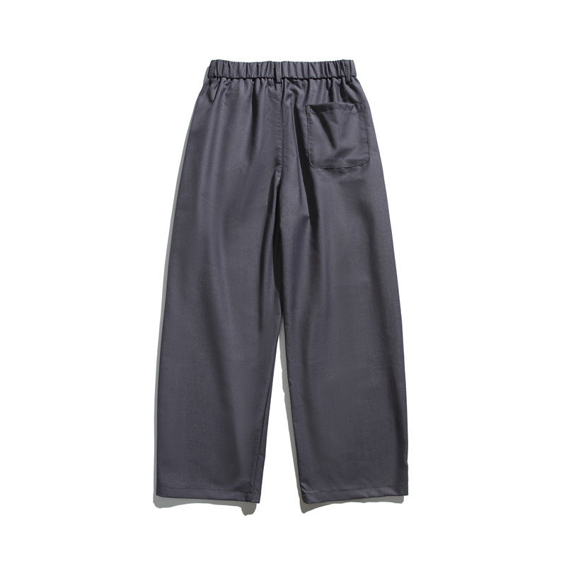 Herren Locker geschnittene Bundfalten-Cropped-Hose mit elastischem Bund und Bügelfalte Nord Taschen