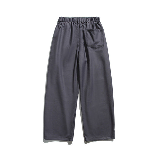 Herren Locker geschnittene Bundfalten-Cropped-Hose mit elastischem Bund und Bügelfalte Nord Taschen