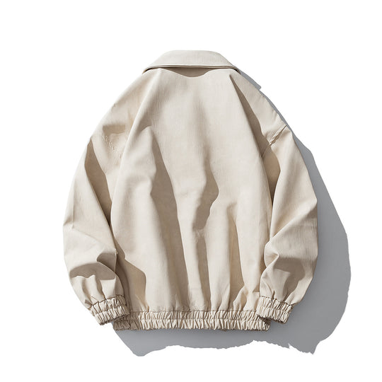 Herren Oversize Veloursjacke mit markanten Metallverschlüssen und Reißverschlusstaschen Nord Taschen