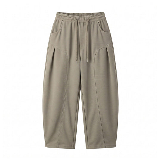 Damen Cropped Jogginghose im Relaxed‑Schnitt mit Kordelzug und Ziernähten Nord Taschen