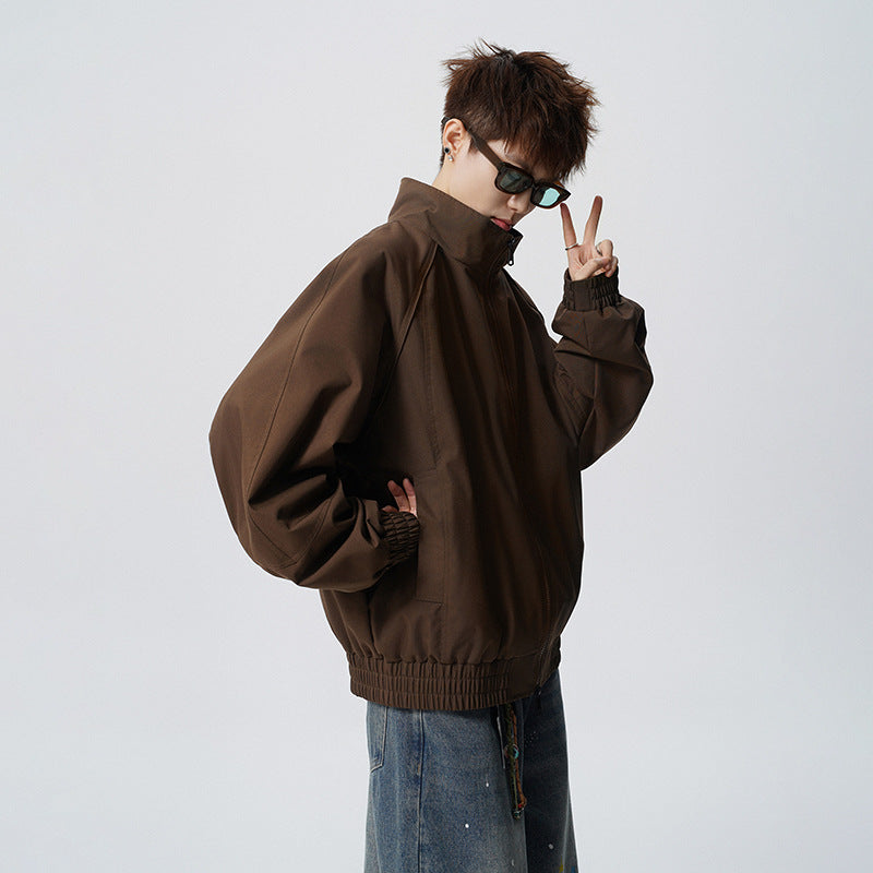Unisex Oversized Windjacke mit Stehkragen und Raglanärmeln Nord Taschen