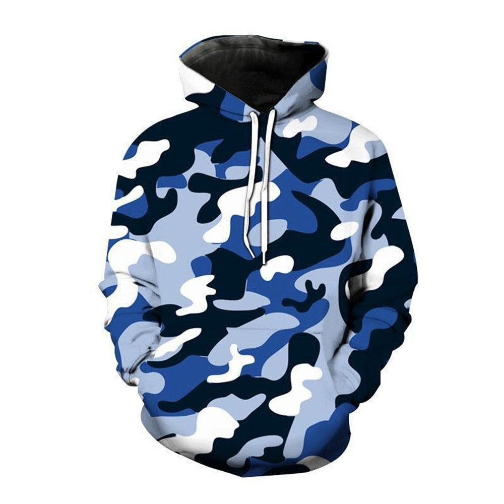 Damen Kapuzenpullover mit modernem Camouflage-Muster Nord Taschen