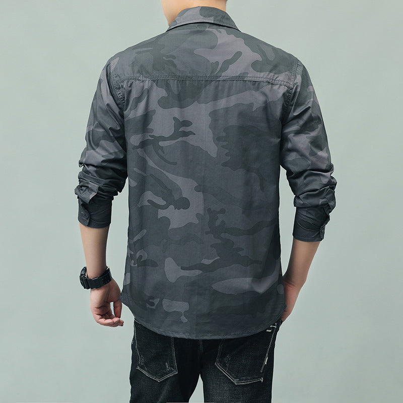 Herren Camouflage Hemd mit Taschen Nord Taschen