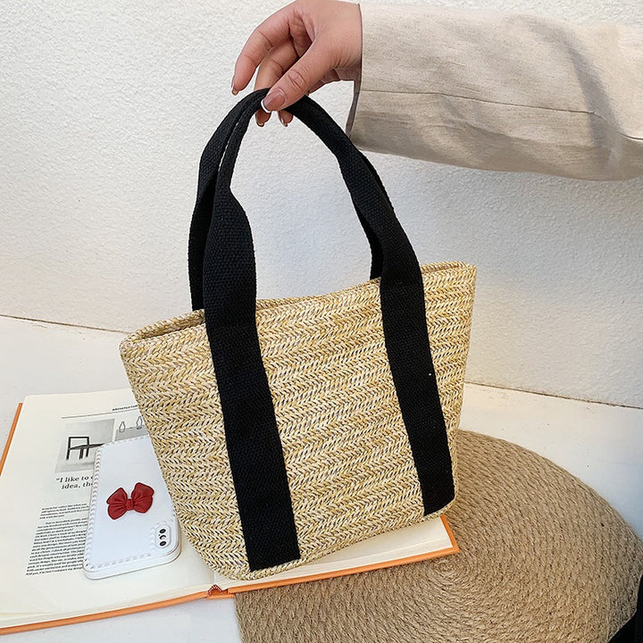 Damen praktische und stilvolle Strohtasche Nord Taschen