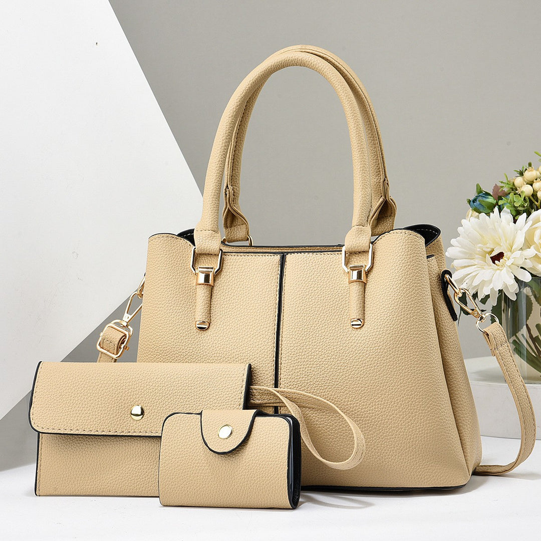 Damen elegante Handtasche mit abnehmbarem Portemonnaie Nord Taschen