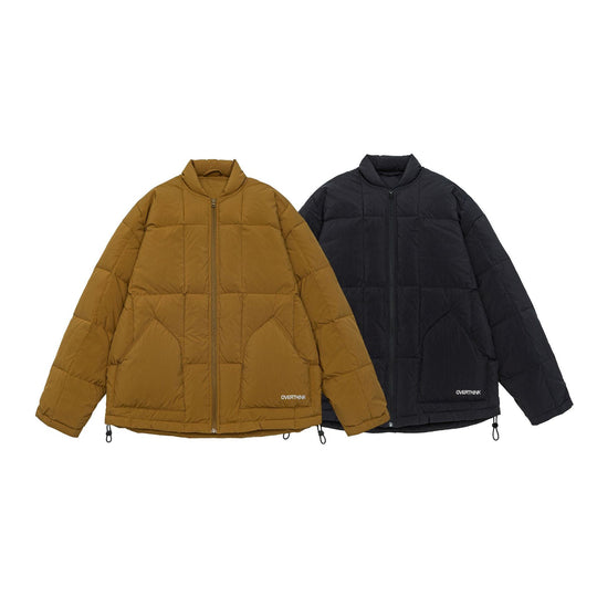 Herren Boxy gesteppte Isolationsjacke mit Stehkragen, Kordelzug und Logo-Applikation Nord Taschen