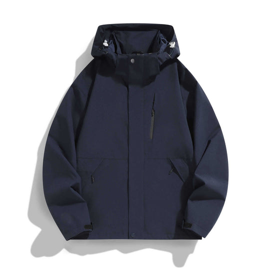 Damen Wasserabweisende Kapuzen‑Übergangsjacke mit verstellbarer Kapuze, verdeckter Frontblende und Multifunktionstaschen Nord Taschen