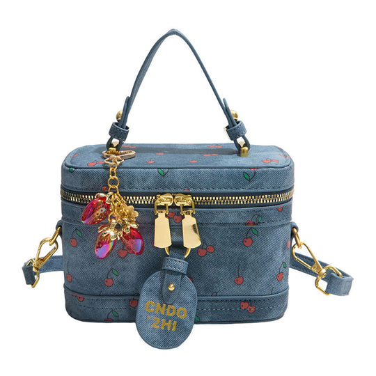 Damen Mini-Rucksack-Handtasche im fröhlichen Kirschdesign mit verstellbarem Schulterriemen Nord Taschen
