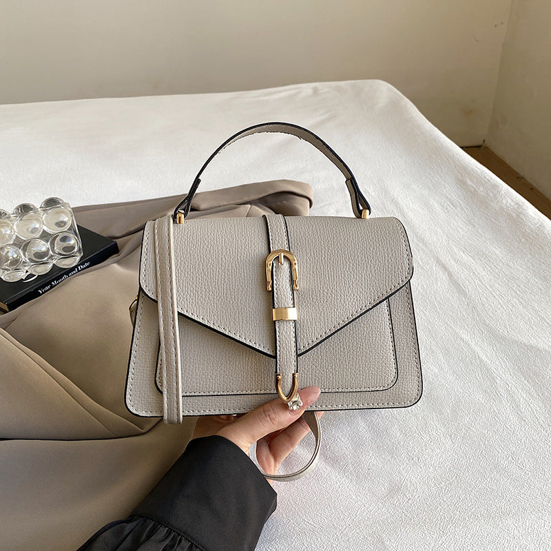 Damen hochwertige Lederhandtasche mit elegantem Verschluss Nord Taschen