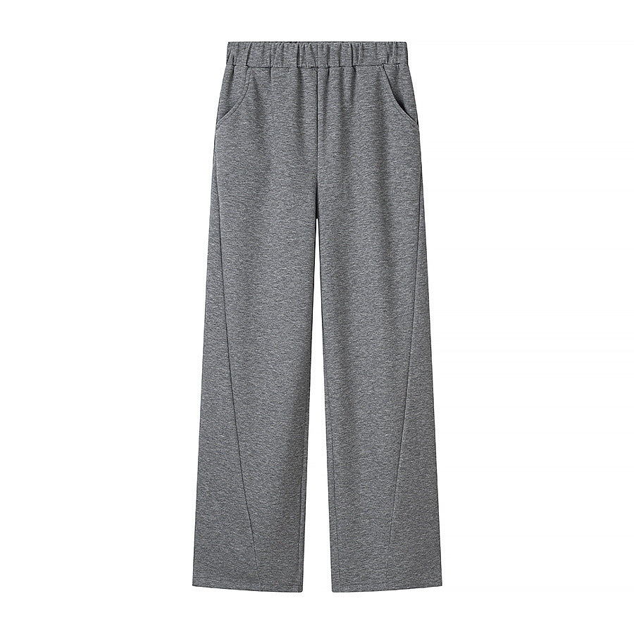 Damen Zweiteiliges Lounge‑Set aus Stretch‑Jersey mit Rundhalsausschnitt und hochtaillierter Weitbein‑Hose Nord Taschen