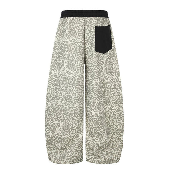 Damen Extraweite Palazzo-Loungehose im Culotte‑Schnitt mit elastischem Komfortbund, kontrastierenden Patch‑Taschen und verstellbarem Saum Nord Taschen