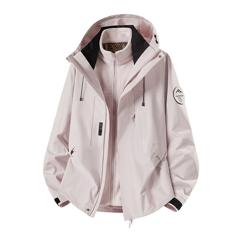 Herren Wetterfeste technische Softshell‑Trekkingjacke mit Kapuze und isolierendem Inneneinsatz Nord Taschen