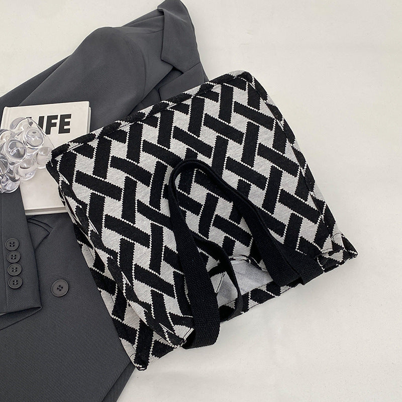 Damen Einkaufstasche mit geometrischem Muster aus robustem Gewebe Nord Taschen