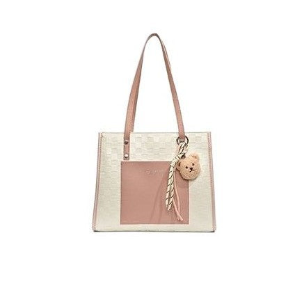 Damenmode Schultertasche mit stilvollem Karomuster Nord Taschen