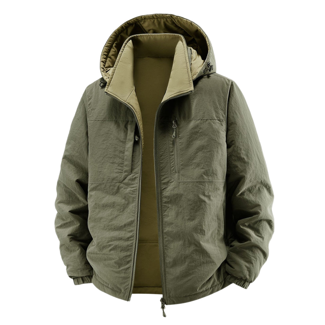 Herren Thermo-Fieldjacke mit Fleece-Innenfutter, Kapuze und Fronttaschen Nord Taschen