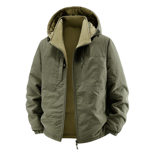 Herren Thermo-Fieldjacke mit Fleece-Innenfutter, Kapuze und Fronttaschen Nord Taschen