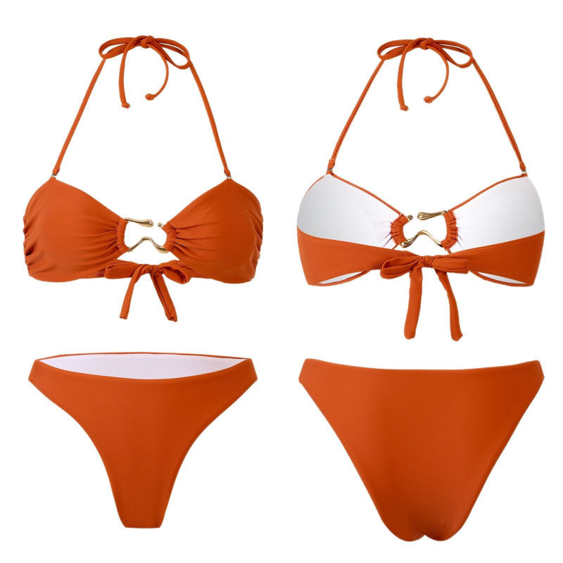 Damen Bandeau Bikini mit elegantem Gold-Detail Nord Taschen