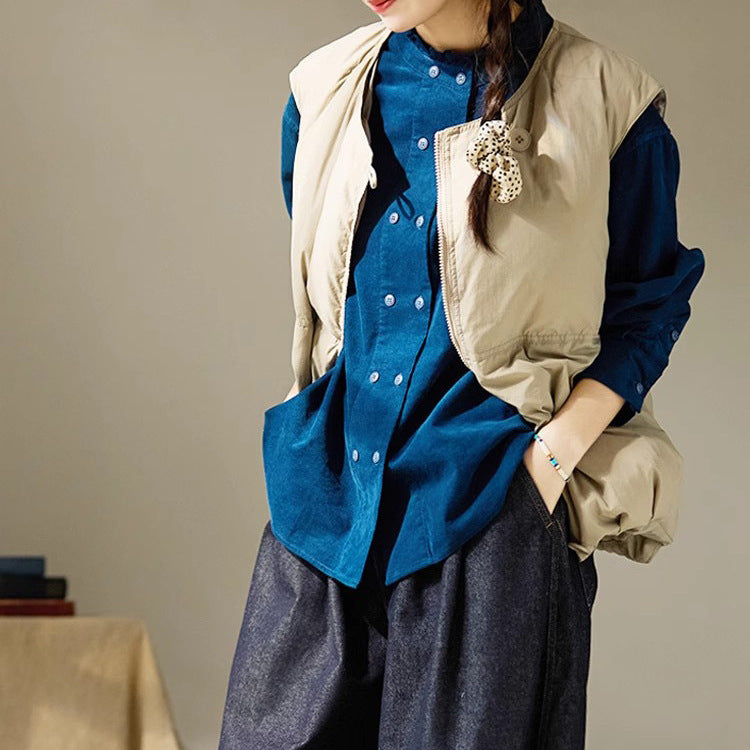 Damen Lässige Bluse mit Rüschensaum Nord Taschen