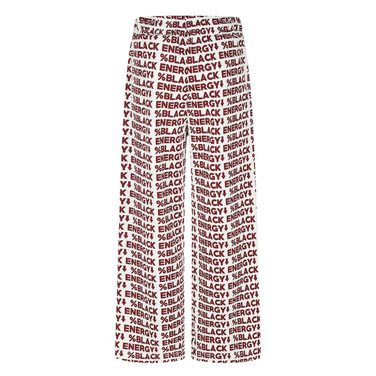 Damen Weite Palazzo-Loungehose mit Tunnelzug, Allover-Logoprint und elastischem Komfortbund Nord Taschen