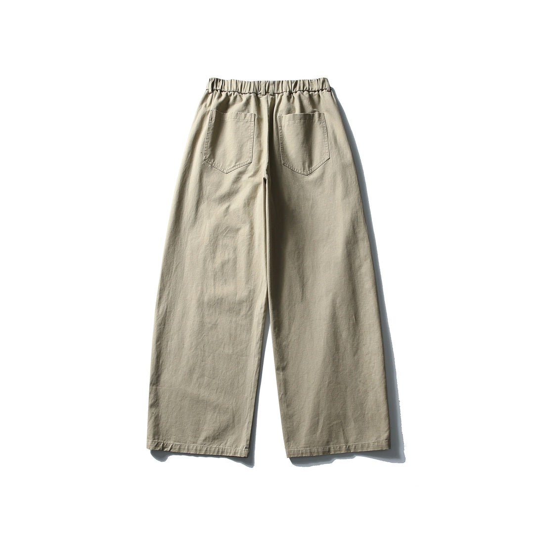Damen Weite Cropped-Hose mit elastischem Bund und dekorativen Nahtpasse Nord Taschen