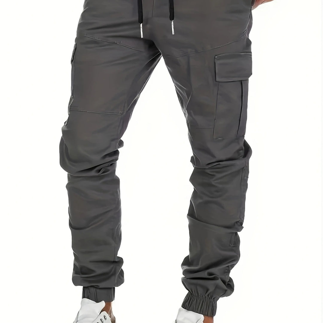 Herren Cargo-Jogginghose mit Tunnelzug, elastischen Bündchen und großen Klappentaschen Nord Taschen