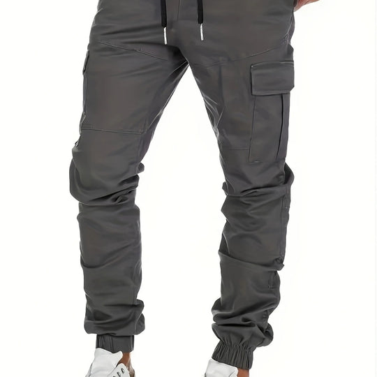 Herren Cargo-Jogginghose mit Tunnelzug, elastischen Bündchen und großen Klappentaschen Nord Taschen