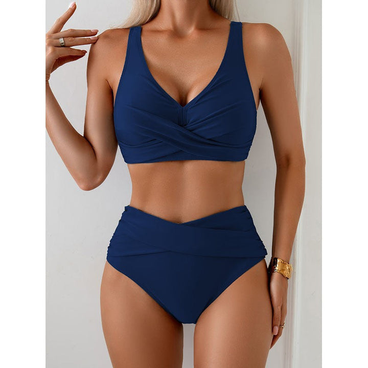 Damen Hochtailliertes Bikini-Set mit raffiniertem Wickeldesign Nord Taschen