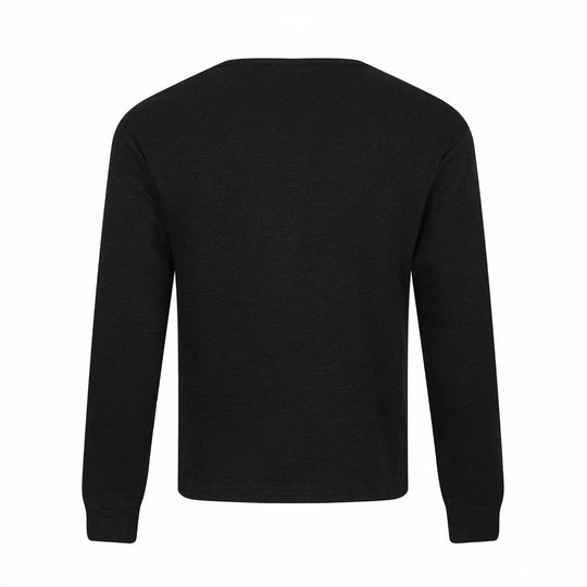 Herren Langärmeliges Henleyshirt mit vintage-Print und Knopfleiste Nord Taschen