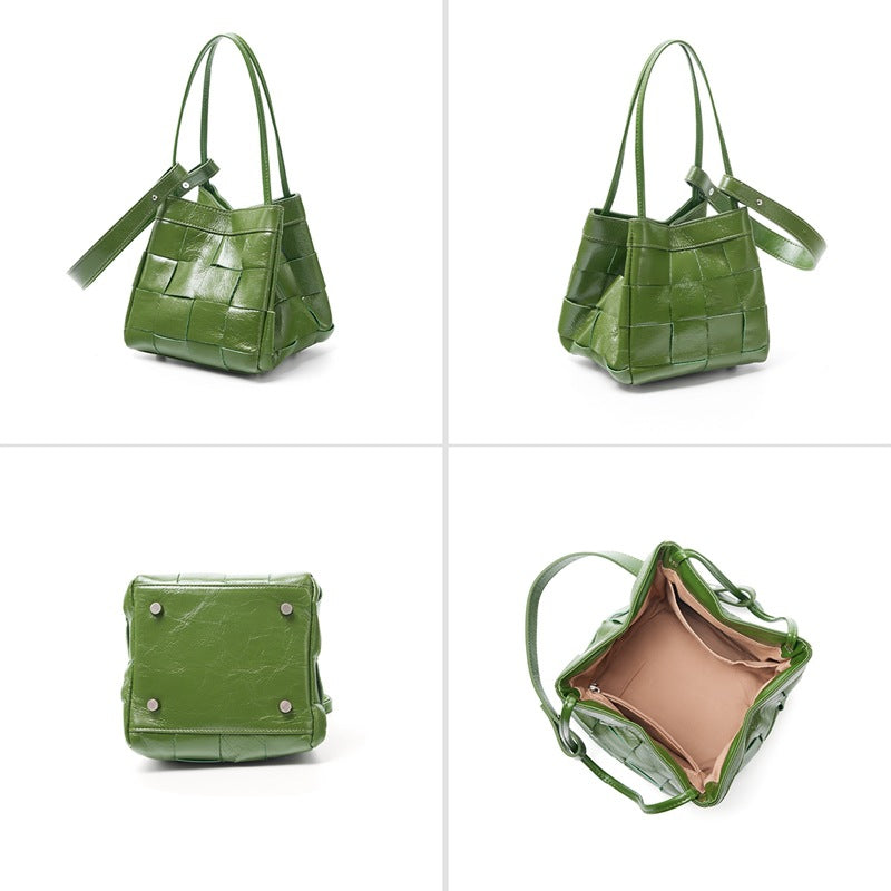 Damen trendige Schultertasche im modernen Flecht-Design Nord Taschen