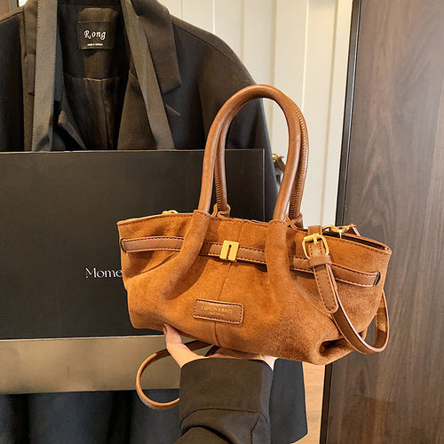 Damen trendige Hobo-Bag aus hochwertigem Wildleder Nord Taschen