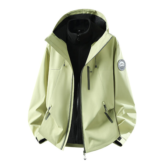 Herren Wasserdichte Softshell-Jacke mit Kapuze und atmungsaktiver Membran Nord Taschen
