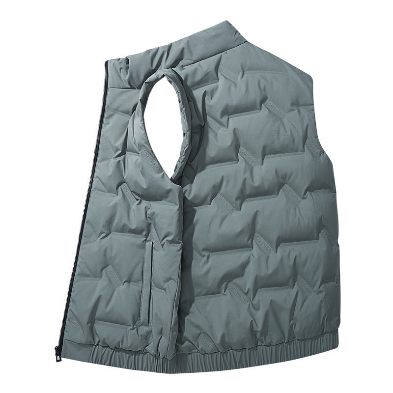 Herren Ultraleichte Puffer‑Weste mit Stehkragen und elastischem Saum Nord Taschen
