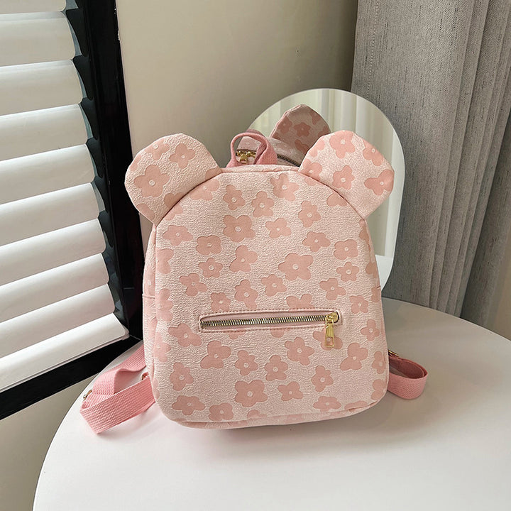Damen Rucksack mit einzigartigem Blumenmuster und süßen Ohren Nord Taschen