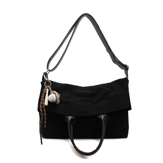 Damen stilvolle Schultertasche mit abnehmbarem Schlüsselanhänger Nord Taschen