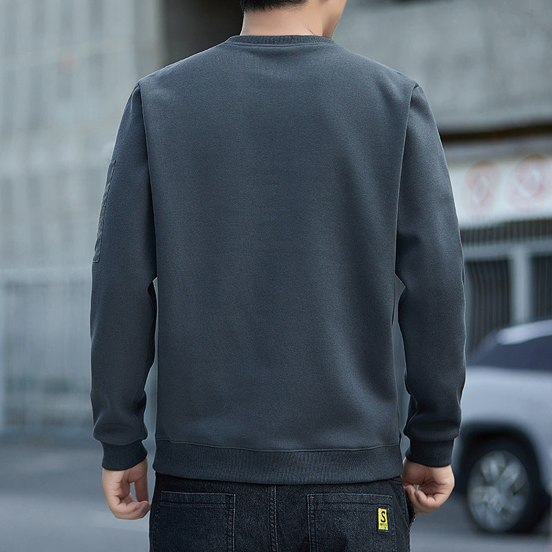Herren Minimalistisches Sweatshirt mit Raglanärmeln und Reißverschluss-Ärmeltasche Nord Taschen